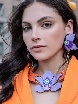 THE YV BRAND BY YASHVI VANANI - The Purple Orchid Necklace
