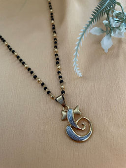 Digital Dress Room - Long Mangalsutra Lord Ganesha Pendant