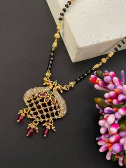 Digital Dress Room - Mangalsutra Ad Multi Stone Peacock Pendant