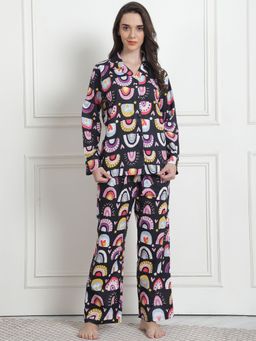 Secret Wish - Printed Multi Cotton Night Suit (Set of 2)