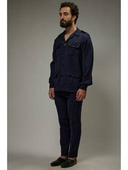 Abees - Navy Blue Japenese Rayon Co-ord Set