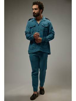 Abees - Blue Japenese Rayon Co-ord Set