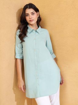 Fabindia - Blue Cotton Linen Tunic
