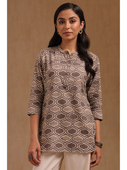 Soch - Earth Cotton Block Printed Tunic