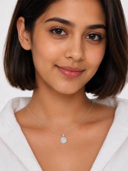 CARATIRO - White 925 Silver Charming Diamond Silver Necklace