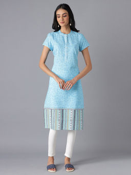 Aurelia - Blue Printed Kurta