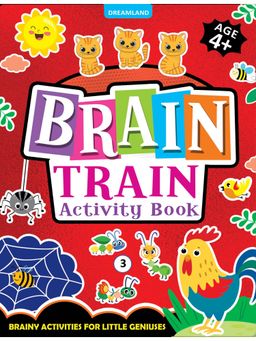 Dreamland - Brain Train Activity Book for Kids Age 4 plus - with Colouring Pages, Mazes, Puzzles