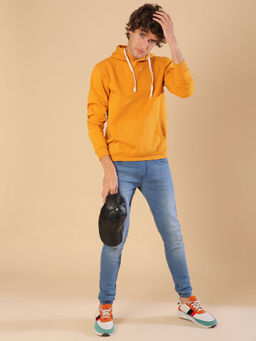 Campus Sutra - Men Solid Stylish Full Sleeve Hooded Sweatshirt