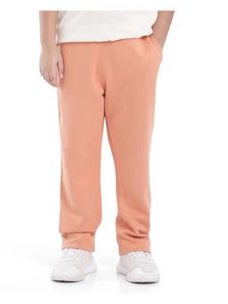 RARE ONES - Kids Divo Peach Cotton Poly Drawstring Solid Trackpant