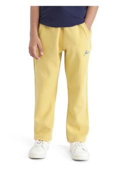 RARE ONES - Kids Kan Yellow Cotton Poly Flock Trackpant