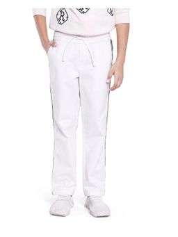 RARE ONES - Kids Novi White Cotton Solid Trouser