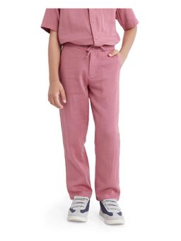RARE ONES - Kids Pastor-K Dusky Pink Cotton Regular Fit Solid Trouser
