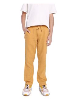 RARE ONES - Kids Prest Mustard Regular Fit Solid Trouser