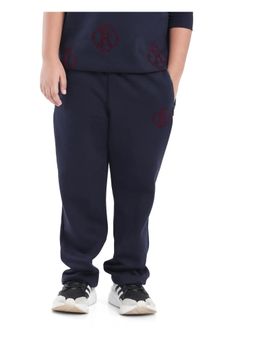 RARE ONES - Kids Rinz Navy Cotton Poly Flock Trackpant