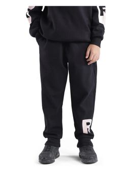 RARE ONES - Kids Sero Black Cotton Poly Drawstring Joggers