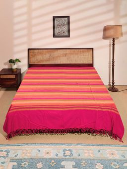 Fabindia - Pink Cotton Bed Cover (Single)