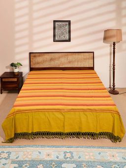 Fabindia - Green Cotton Bed Cover (Single)