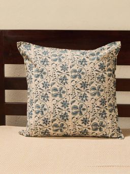 Fabindia - Blue Cotton Printed Zaira Cushion Cover