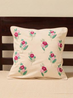 Fabindia - Cotton Embroidered Gulbagh Cushion Cover