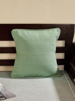 Fabindia - Green Cotton Gulbagh Cushion Cover