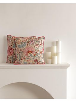 The Home Story - Daisy Delight Cotton Quilted Decorative Cushion Covers (Pack Of 2)