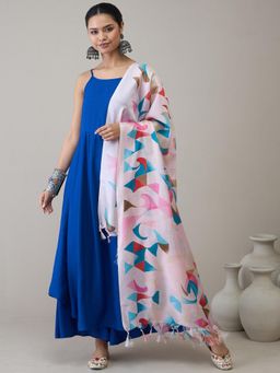 InWeave - Ink Blue Strappy D3 Kurta with Palazzo & Dupatta