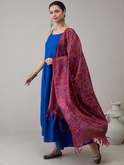 InWeave - Ink Blue Strappy D31 Kurta with Palazzo & Dupatta
