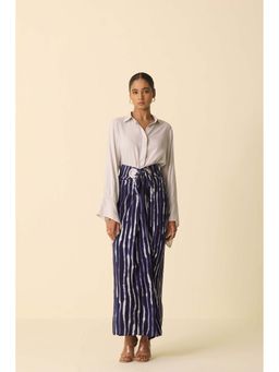 Dorabi - Midnight Blue Hand Dyed Eyelet Skirt