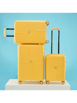 Nasher Miles - Polypropylene Luggage Yellow Trolley Bags (Set of 3)