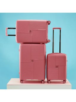 Nasher Miles - Polypropylene Luggage Peach Trolley Bags (Set of 3)