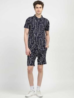 Global Republic - Black Viscose Blend Collar Neck Mid Waist Co-Ord Set