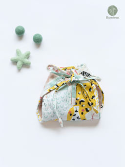Cocoon Care - Jungle Safari Print Bamboo Muslin Nappy for Babies