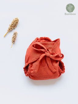 Cocoon Care - Orange Bamboo Knit Nappy for Babies