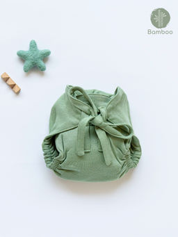 Cocoon Care - Sage Green Bamboo Knit Nappy for Babies