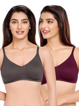 Juliet - Womens Non Padded T-Shirt Bras (Pack of 2)