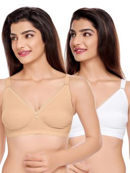 Juliet - Womens Non Padded Everyday Gentle Fit T-Shirt Bras (Pack of 2)