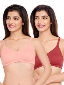 Juliet - Womens Non Padded Non Wire T-Shirt Bras (Pack of 2)