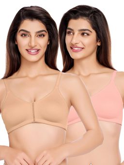 Juliet - Womens Non Padded Non Wire T-Shirt Bras (Pack of 2)