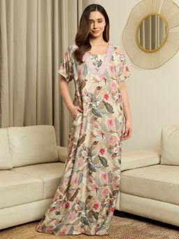 July Nightwear - Womens Modal Beige Long Nighty