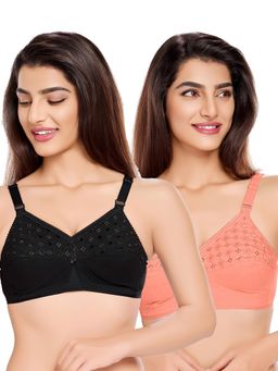 Juliet - Womens Non Padded Non Wired T-Shirt Bras (Pack of 2)