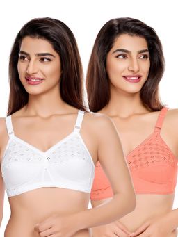 Juliet - Womens Non Padded Non Wired T-Shirt Bras (Pack of 2)