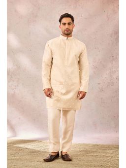 Masaba - Beige Spade Blossom Kurta with Pant (Set of 2)