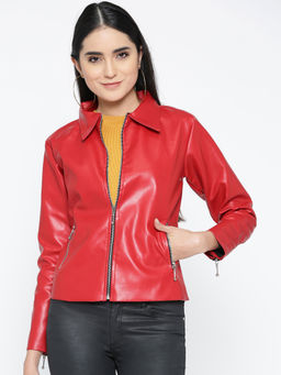 BELLE FILLE - Red Solid Jacket