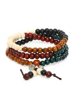 Fabula - Multi-Color Buddhist Prayer Beads Multi Layer Bracelet