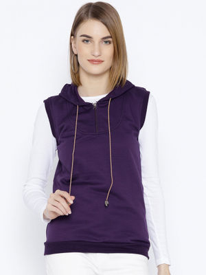 Belle Fille Sweatshirts : Buy Belle Fille Purple Solid Sweatshirt Online |  Nykaa Fashion.