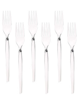 Bergner - Wave 6 Pcs Stainless Steel Table Fork Set