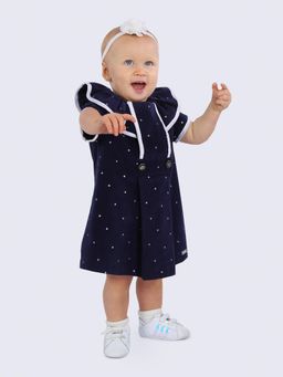 One Friday - Navy Blue Cap Sleeves Infant