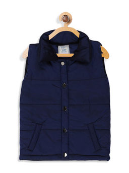 Blue Giraffe - Navy Blue Solid Jackets