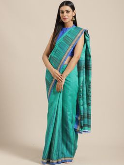 Sareemall - Green Art Silk Saree With Unstitched Blouse
