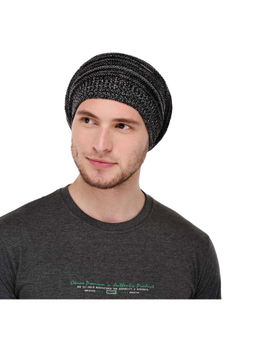 Bharatasya - Bharatasya Unisex Grey Beanie Cap in Soft Acrylic Wool